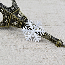 Белый Рождественская снежинка компьютеризированная вышивка ткань самоклеющиеся нашивки, наклеить патч, аксессуары для костюма, аппликация, белые, 41 мм