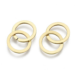 Golden 201 Stainless Steel Linking Rings, Quick Link Connectors, Laser Cut, Ring, Golden, 12x1mm, Inner Diameter: 9mm, about 2pcs/set