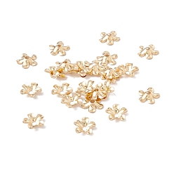 Real 18K Gold Plated 304 Stainless Steel Bead Caps, 5-Petal, Flower, Real 18K Gold Plated, 6.5x1.5mm, Hole: 1.2mm