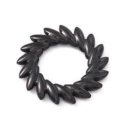Electrophoresis Black 304 de acero inoxidable que une los anillos, sol, electroforesis negro, 20.5x2.5 mm, diámetro interior: 10 mm