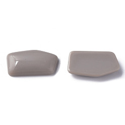 Gris Foncé Cabochons acryliques opaques, nuggets, gris foncé, 27x14.5x5mm, environ300 pcs / 500 g