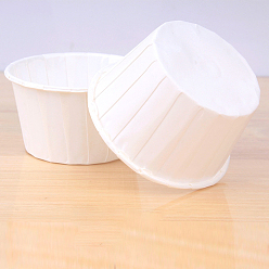 Blanc Moules à cupcakes en papier, supports de moules à muffins ingraissables emballages de cuisson, blanc, 68x39mm, environ 50 pcs / ensemble