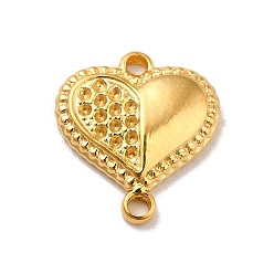Real 18K Gold Plated Ion Plating(IP) 304 Stainless Steel Connector Rhinestone Settings, Heart, Real 18K Gold Plated, Fit for 1mm Rhinestone, 14.5x13x3mm, Hole: 1.2mm and 1.4mm