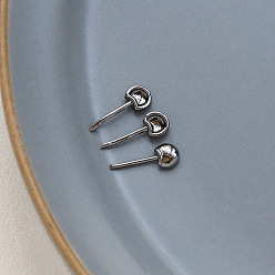 Bronze Épingles à tête d'oreille de souris en laiton, pour la fabrication de perles baroques, gris anthracite, 12.5x5mm