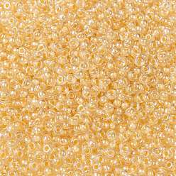(RR282) Bisque Lined Crystal AB MIYUKI Round Rocailles Beads, Japanese Seed Beads, (RR282) Bisque Lined Crystal AB, 8/0, 3mm, Hole: 1mm, about 2111~2277pcs/50g