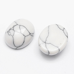 Howlite Synthetic Howlite Cabochons, Oval, 12x10x5.5mm