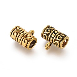 Antique Golden Tibetan Style Hangers, Bail Beads, Lead Free and Cadmium Free, Antique Golden, 13x12x8mm, Hole: 2mm