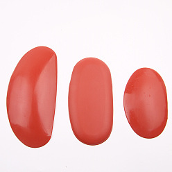 Red Oval DIY Silicone Molds, for Clay Sculpture, Painting, 3pcs/set, Red, 86.5x54x6.5mm, 106x53x4.5mm, 127x58.5x8.5mm, 3pcs/set