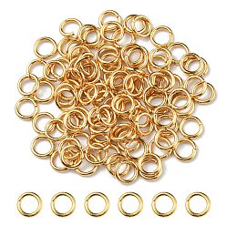 Real 18K Gold Plated 304 Stainless Steel Jump Rings, Open Jump Rings, Round Ring, Metal Connectors for DIY Jewelry Crafting and Keychain Accessories, Real 18K Gold Plated, 21 Gauge, 4x0.7mm, Inner Diameter: 2.6mm