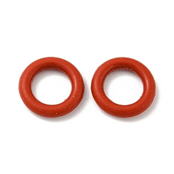 Roja India Conectores de anillo de caucho o, Linking Ring, piel roja, 16x3 mm, diámetro interior: 10 mm