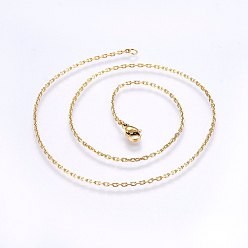 Golden 304 Stainless Steel Cable Chains Necklaces, with Lobster Claw Clasps, Golden, 16.5 inch(42cm), 1.6mm