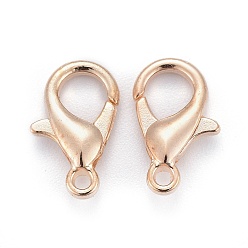 Light Gold Zinc Alloy Lobster Claw Clasps, Parrot Trigger Clasps, Cadmium Free & Lead Free, Light Gold, 21x12mm, Hole: 2mm