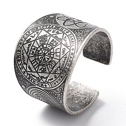 Античное Серебро Титана стальные кольца, античное серебро, 10~18 мм, внутренний диаметр: 20 мм