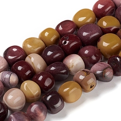 Mookaite Natural Mookaite Beads Strands, Tumbled Stone, Nuggets, 8.5~13x8~10x7~12.5mm, Hole: 0.8mm, about 41pcs/strand, 15.75 inch(40cm)
