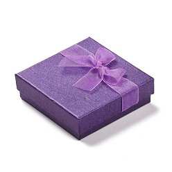 Фиолетовый День Святого Валентина подарки коробки упаковки Картонные браслет коробки, фиолетовые, 9x9x2.7 см