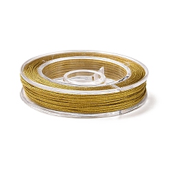 Темно-Золотистый Нейлоновая нить для изготовления ювелирных изделий, темные золотарник, 0.8 мм, около 7~9 м / рулон