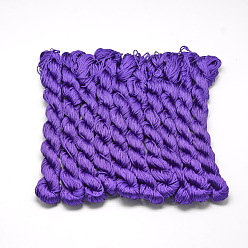 Indigo Câblés en polyester tressé, indigo, 1mm, environ 28.43 yards (26m)/paquet, 10 faisceaux / sac