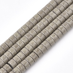 Slate Gray Natural Agate Beads Strands, Dyed, Column, Slate Gray, 8.5x5mm, Hole: 1mm, 76pcs/strand, 15.7 inch