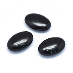 Obsidiana Piedras de palma de masaje curativo de obsidiana natural, piedra de preocupación de bolsillo, para la terapia de alivio del estrés por ansiedad, oval, 60x40x20~21 mm