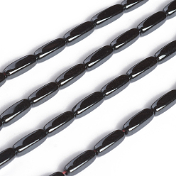 Non-magnetic Hematite Non-magnetic Synthetic Hematite Beads Strands, Polished, Cuboid, 8.5x2.5x2.5mm, Hole: 0.7mm, about 47pcs/strand, 15.98 inch(40.6cm)