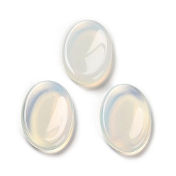 Opalite Pierre d'inquiétude ovale opalite, Pierre de pouce en cristal de guérison de l'anxiété, 34~35x24~25x6~7mm