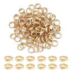 Light Gold 100Pcs CCB Plastic Bead Frames, Ring, Light Gold, 12x4mm, Hole: 1.6mm