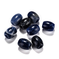 Sodalite Natural Sodalite European Beads, Large Hole Beads, Barrel, 15~17x12~13.5mm, Hole: 4.5~5mm
