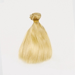 Jaune Champagne Cheveux longs et raides en mohair imité poupée perruque cheveux, pour les filles de bricolage accessoires de fabrication de bjd, jaune champagne, 150~1000mm