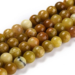 Yellow Opal Natural Yellow Opal Beads, Round, 6.5mm, Hole: 1mm, about 63pcs/strand, 153.54''(390cm)