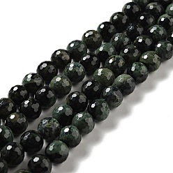 Kambaba Jasper Natural Kambaba Jasper Beads Strands, Faceted(128 Facets), Round, 10mm, Hole: 1mm, about 36~38pcs/strand, 14.17~14.96 inch(36~38cm)