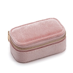 Pink Velvet Box, Jewelry Organizer, for Necklaces, Rings, Rectangle, Pink, 8.5x4.8x4cm