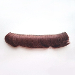 Brun Saddle Cheveux de perruque de poupée de coiffure frange courte fibre haute température, pour bricolage fille bjd making accessoires, selle marron, 1.97 pouce (5 cm)