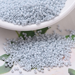 (DB0209) Opaque Light Gray Luster MIYUKI Delica Beads, Cylinder, Japanese Seed Beads, 11/0, (DB0209) Opaque Light Gray Luster, 1.3x1.6mm, Hole: 0.8mm, about 2000pcs/bottle, 10g/bottle