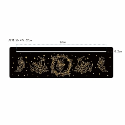 Fleur Porte-cartes de tarot en bois sculpté, support d'autel de carte de tarot, outils de divination de sorcière, rectangle, motif de fleur, 25.4x7.62x0.5 cm