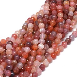 Botswana Agate Natural Botswana Agate Beads Strands, Round, 8~8.5mm, Hole: 1mm, about 46~49pcs/strand, 15.55 inch(39.5cm)