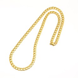 Golden 304 Stainless Steel Curb Chain/Twisted Chain Necklace Making, with Lobster Claw Clasps, Golden, 19 inch~20 inch(48.3~50.8cm), 5.5mm