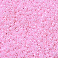 (RR428) Непрозрачный Бледно-розовый Блеск Миюки круглые бусины рокайль, японский бисер, 11/0, (rr 428) непрозрачный детский розовый блеск, 2x1.3 мм, отверстия : 0.8 mm, около 50000 шт / фунт