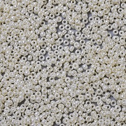 (RR440) Lustre Ivoire Nacré Opaque Perles rocailles miyuki rondes, perles de rocaille japonais, (rr 440) lustre ivoire perle opaque, 11/0, 2x1.3mm, trou: 0.8 mm, sur 1100 pcs / bouteille, 10 g / bouteille