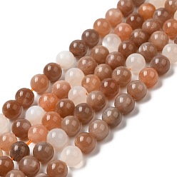 Multi-Moonstone Brins de perles multi-pierres de lune naturelles, ronde, 8mm, Trou: 1mm, Environ 47 pcs/chapelet, 15.51 pouce (39.4 cm)