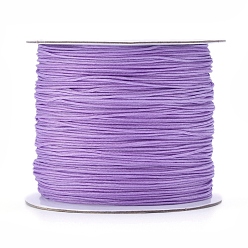 Púrpura Media Hilo de nylon, cable de la joyería de encargo de nylon para la elaboración de joyas tejidas, púrpura medio, 0.6 mm, aproximadamente 142.16 yardas (130 m) / rollo
