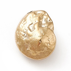 Chapado en Oro Real de 14K Revestimiento iónico (ip) 304 encantos de acero inoxidable, encantos de caracola, real 14 k chapado en oro, 12.5x10x7 mm, agujero: 1.2 mm