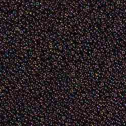 (RR454) Металлический Темно-сливовый Ирис Миюки круглые бусины рокайль, японский бисер, (р-р 454) металлический темный сливовый ирис, 8/0, 3 мм, отверстие : 1 мм, Около 2111~2277 шт / 50 г
