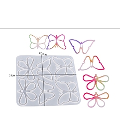 Papillon Moules en silicone, moules de résine, pour la résine UV, fabrication de bijoux en résine époxy, papillon, 180x174x5mm