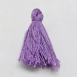 Medium Purple Handmade Polycotton(Polyester Cotton) Tassel Decorations, Pendant Decorations, Medium Purple, 29~35mm