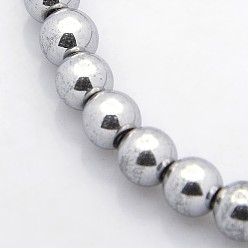 Platinum Plated Electroplate Non-magnetic Synthetic Hematite Beads Strands, Heishi Beads, Flat Round/Disc, Platinum Plated, 2x1mm, Hole: 1mm, about 372pcs/strand, 15.7 inch