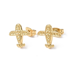 Real 18K Gold Plated Ion Plating(IP) 304 Stainless Steel Plane Stud Earring Findings, Earring Settings for Rhinestone, Real 18K Gold Plated, Fit for: 1mm rhinestone, 12x14mm, Pin: 0.8mm