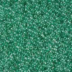 (343) Crystal Lined Jade Круглые бусины toho, японский бисер, (343) нефрит с хрустальной подкладкой, 11/0, 2.2 мм, отверстие : 0.8 мм, Около 5555 шт / 50 г