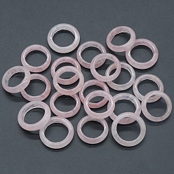 Cuarzo Rosa Anillos de banda lisa de cuarzo rosa natural, diámetro interior: 18~20 mm