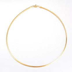 Oro Baño de iones (ip) 304 collares de acero inoxidable, con broches de langosta, dorado, 17.7 pulgada (45 cm)