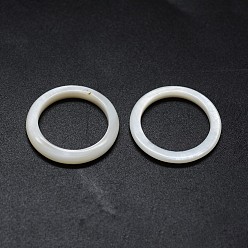 Shell Shell Linking Ring, Ring, 22~22.5x2~3mm, Hole: 16~17mm